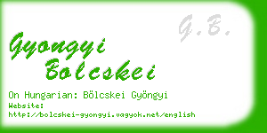 gyongyi bolcskei business card