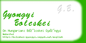 gyongyi bolcskei business card